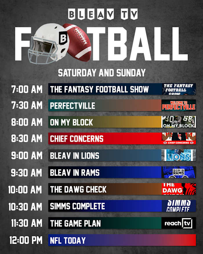 Bleav TV Football Schedule